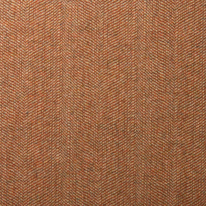 Sample of a classic herringbone woven fabric in orange.