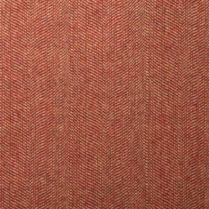 Sample of a classic herringbone woven fabric in red.