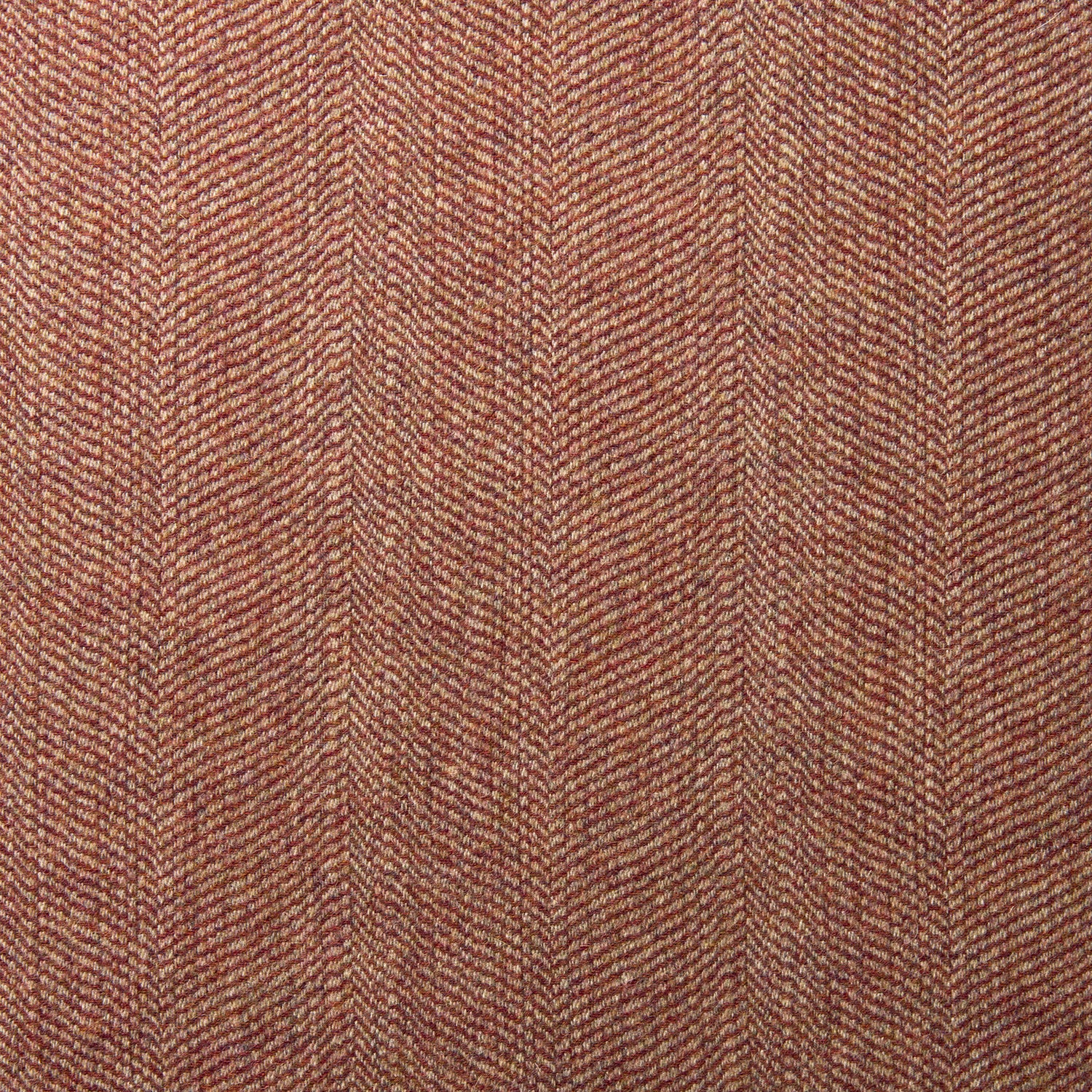 Sample of a classic herringbone woven fabric in red.