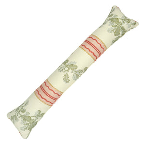 Washable velvet draught excluder - English oakleaf motif