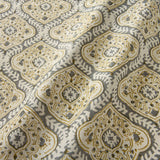 Linen print with a handcrafted feel in grey