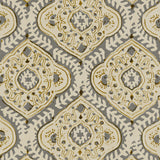 Linen print with a handcrafted feel in grey