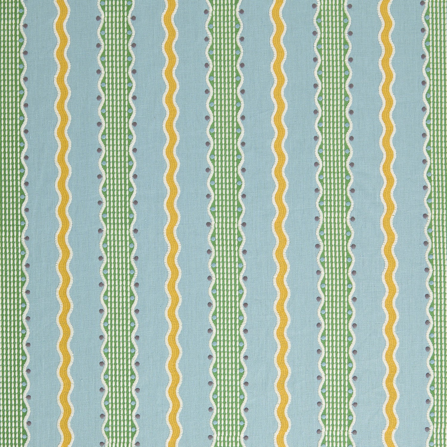 Hermia – Springtime | Embroidery Fabric | Playful Stripe Linen