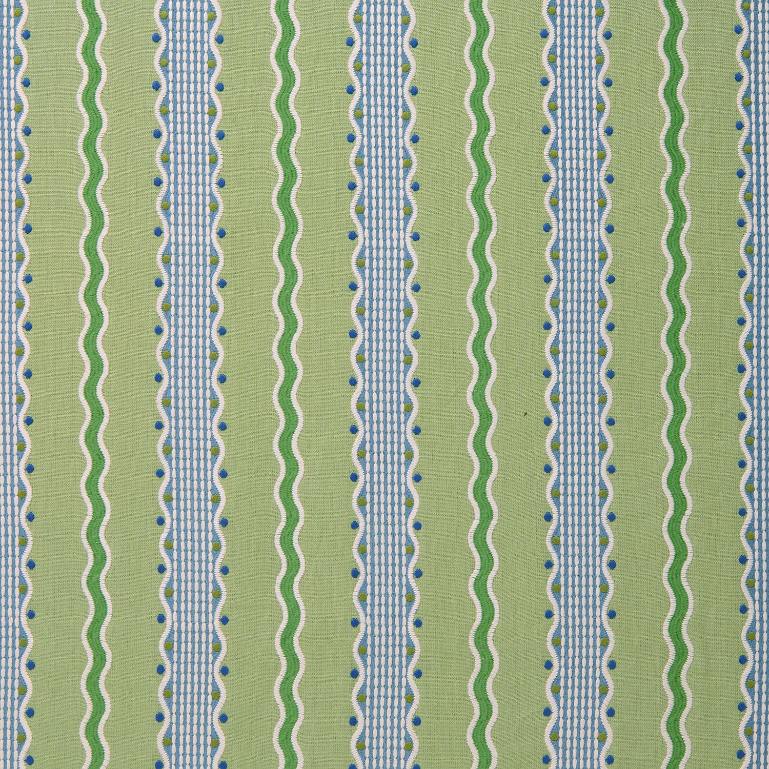 Hermia – Brook | Embroidery Fabric by Linwood | Playful Stripe Linen