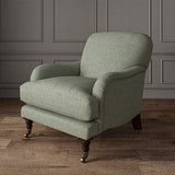Woven blue coloured fabric on a chair