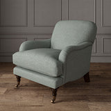 Woven blue coloured fabric on a chair