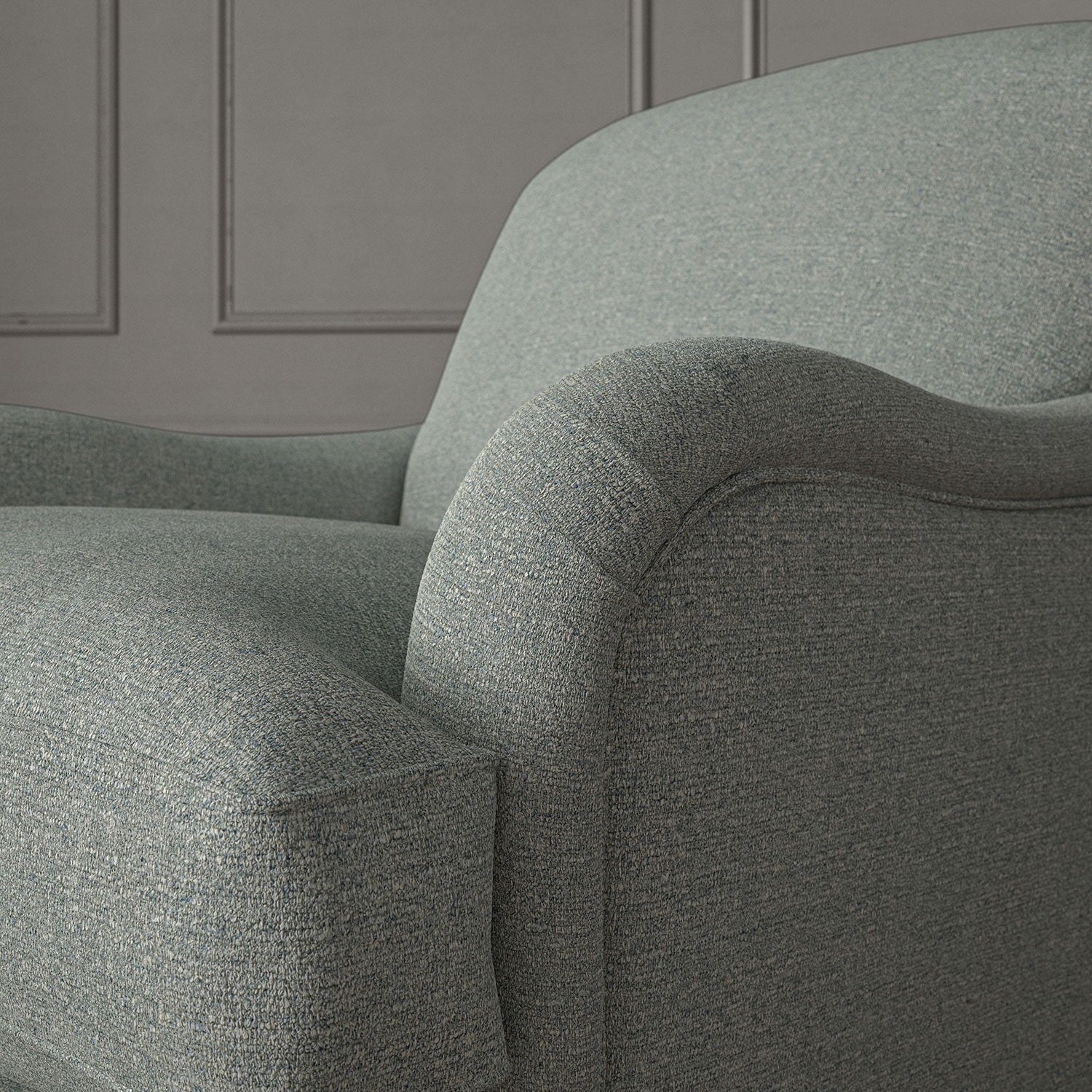 Woven blue coloured fabric on a chair