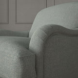 Woven blue coloured fabric on a chair