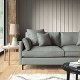 Woven blue coloured fabric on a sofa