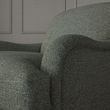 Woven Pewter coloured fabric on a chair