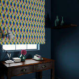 Velvet blind in a bold, geo pattern.