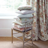 Curtains in a classic light coloured floral vintage inspired fabric