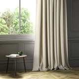 A white woven fabric shown as a curtain.