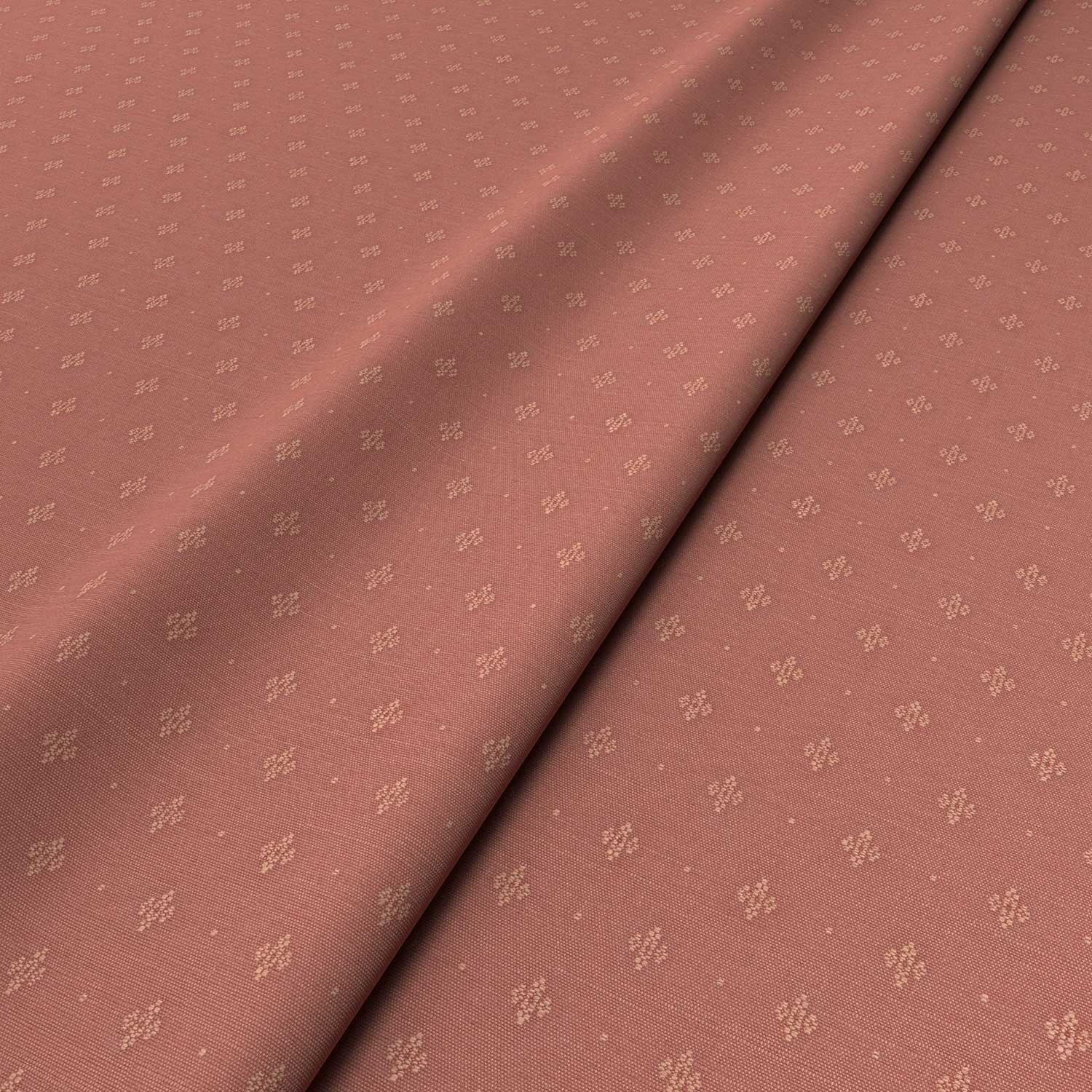 Sample of a red woven fabric.