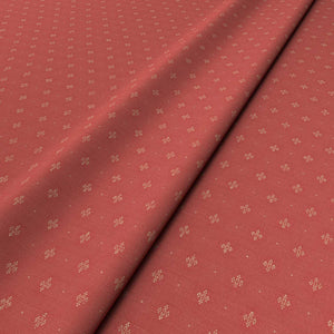 Sample of a red woven fabric.
