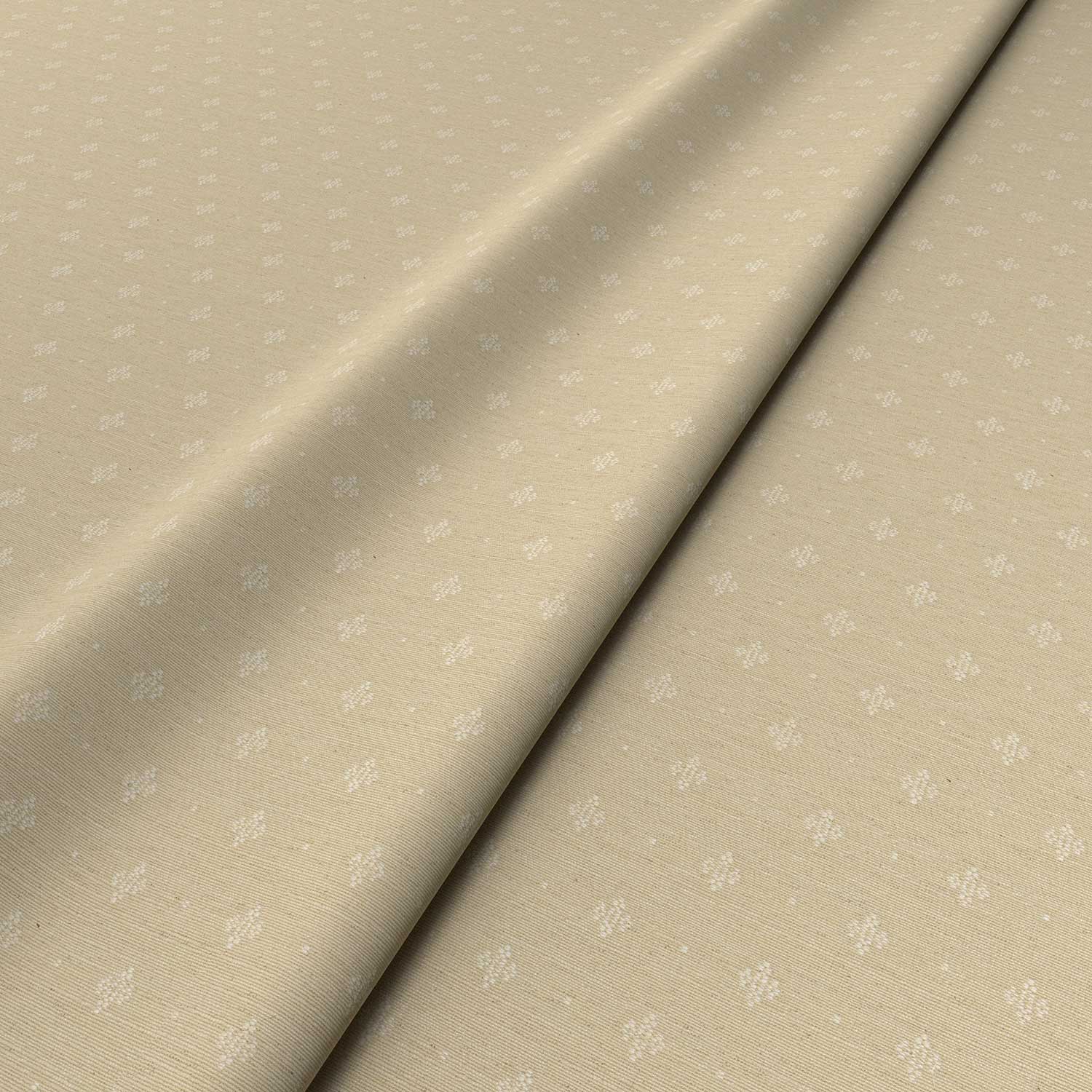 Sample of a cream woven fabric.