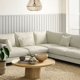 Sofa upholstered in Ivory linen fabric