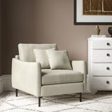 Chair upholstered in Pearl Grey linen fabric