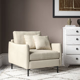 Chair upholstered in Eggshell linen fabric