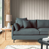 Sofa upholstered in Pewter linen fabric