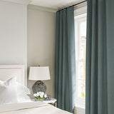 Linen curtain in Mineral