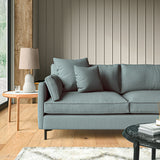 Sofa upholstered in Mineral linen fabric