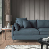 Sofa upholstered in Admiral linen fabric