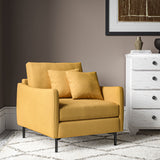 Chair upholstered in Maize linen fabric