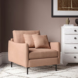 Chair upholstered in Buff linen fabric
