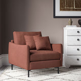 Chair upholstered in Sweet Briar linen fabric