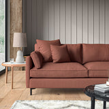 Sofa upholstered in Sweet Briar linen fabric