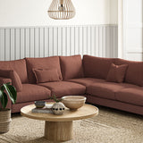 Sofa upholstered in Sweet Briar linen fabric