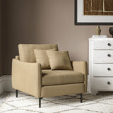 Chair upholstered in Bisque linen fabric