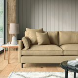 Sofa upholstered in Bisque linen fabric