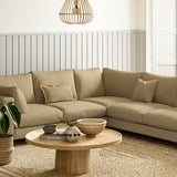 Sofa upholstered in Bisque linen fabric