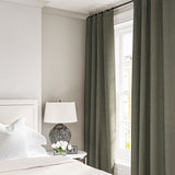 Linen curtain in Sage