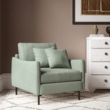 Chair upholstered in Seagrass linen fabric