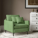 Chair upholstered in Mantis linen fabric