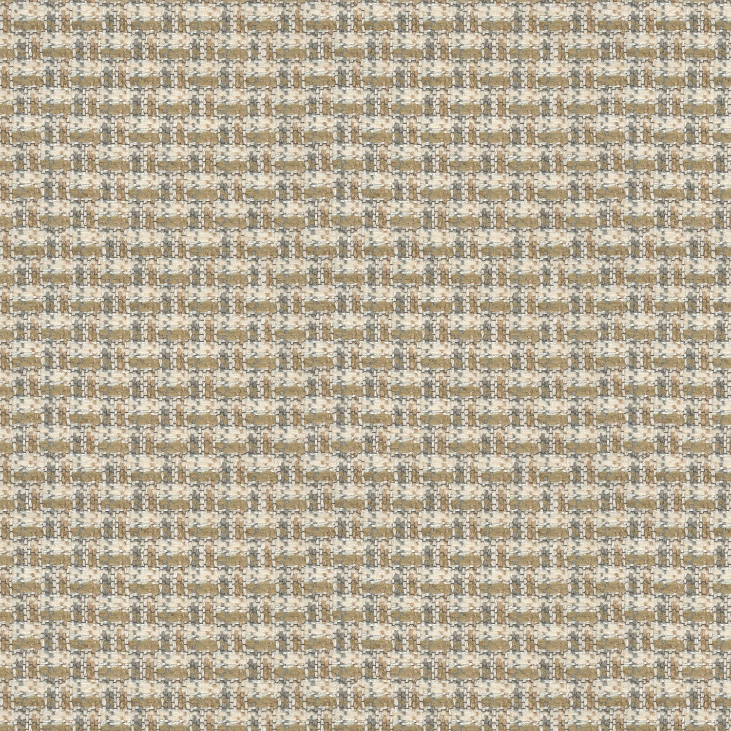 Printed linen fabric with textural weave pattern in beige colours for upholstery.