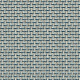 Printed linen fabric with textural weave pattern in blue colours for upholstery.
