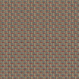 Printed linen fabric with textural weave pattern in red, blue and yellow colours for upholstery.