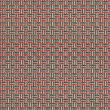 Printed linen fabric with textural weave pattern in red colours for upholstery.