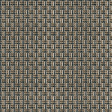 Printed linen fabric with textural weave pattern in brown colours for upholstery.