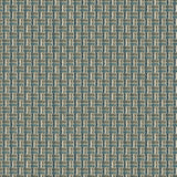 Printed linen fabric with textural weave pattern in brown and blue colours for upholstery.