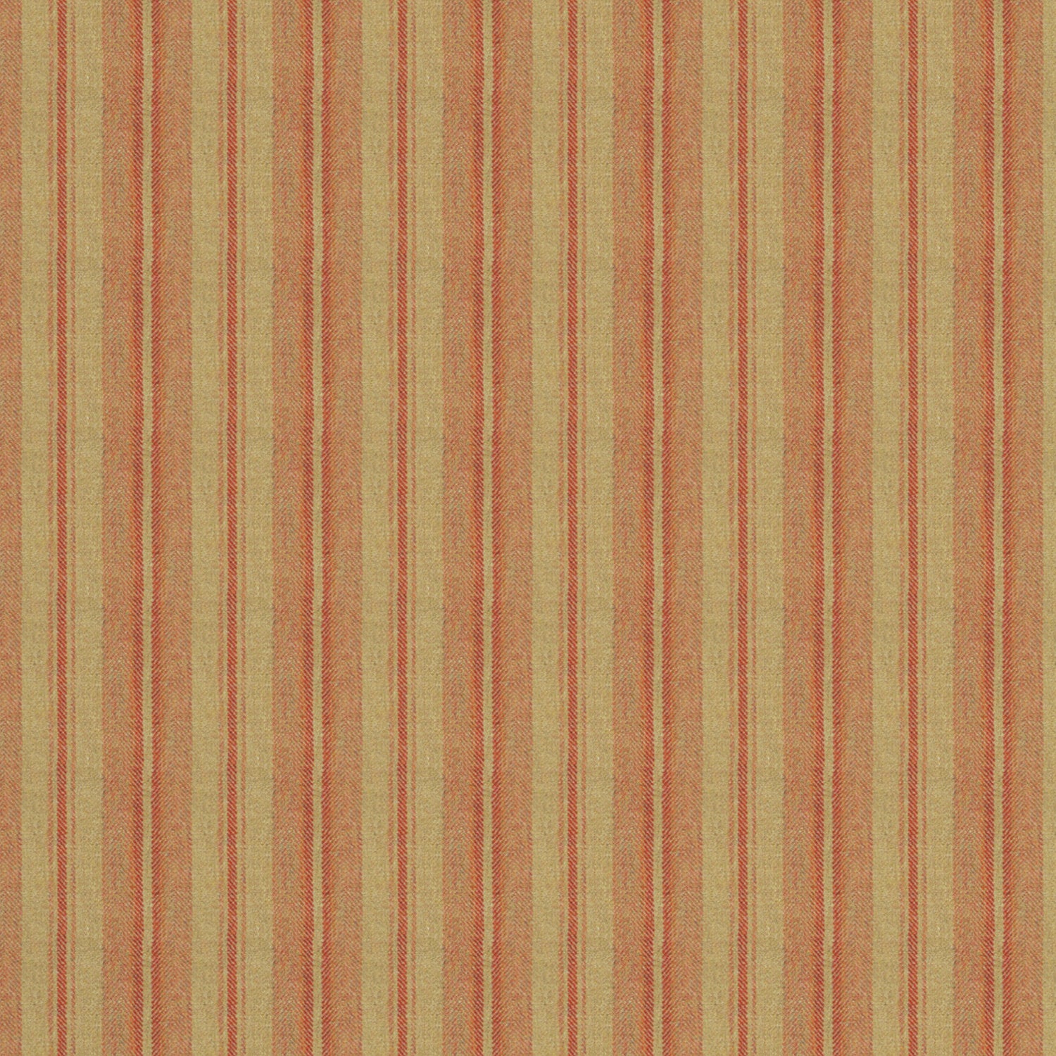 Fabric swatch of a luxury Scottish orange and neutral wool striped fabric suitable for curtains and upholstery