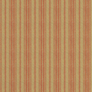Fabric swatch of a luxury Scottish orange and neutral wool striped fabric suitable for curtains and upholstery