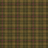 Fabric swatch of a brown Scottish wool plaid check fabric for curtains and upholstery