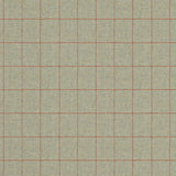 Fabric swatch of a light grey Scottish wool windowpane check fabric for curtains and upholstery