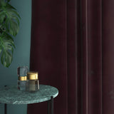 Velvet curtain in purple
