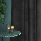 Velvet curtain in purple